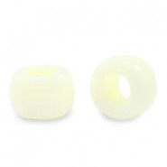 Acrylic beads rondelle 9mm Creamy white